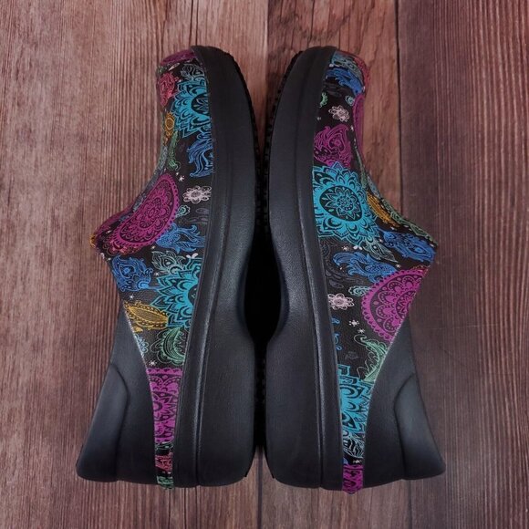 Crocs Womens 6 Neria Pro II Clog Multi Floral Slip Resistant Work Shoes 205385 - Picture 10 of 15